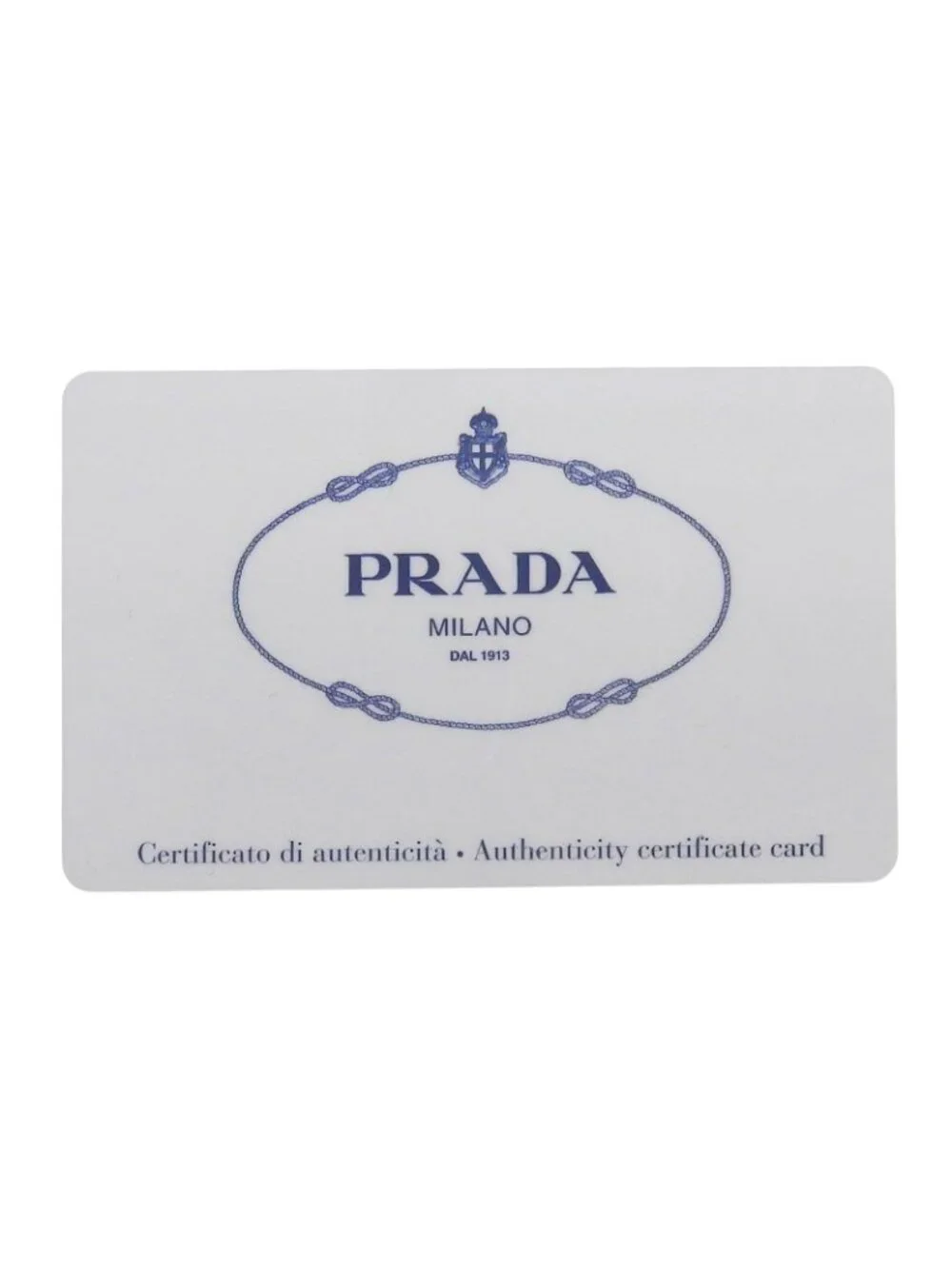 Prada Saffiano Leather Stripe Logo Business Card Case Black